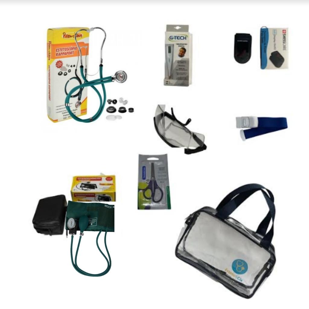 kit de Enfermagem com Oxímetro (Verde)