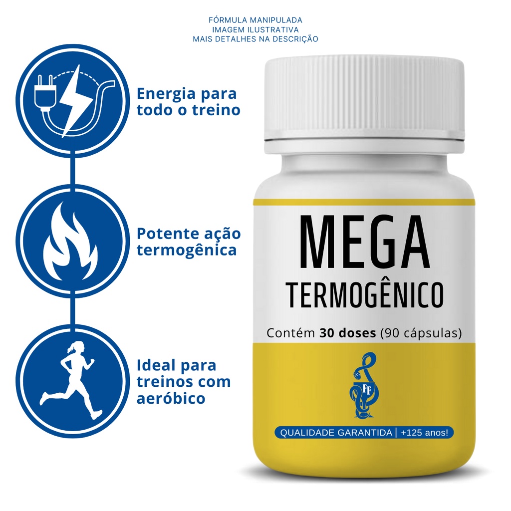 Mega Termogênico 30 DOSES - Pré-treino, mais energia e disposição - Cafeína, Pré treino, Termogênico, Suplementos, Academia, Crossfit