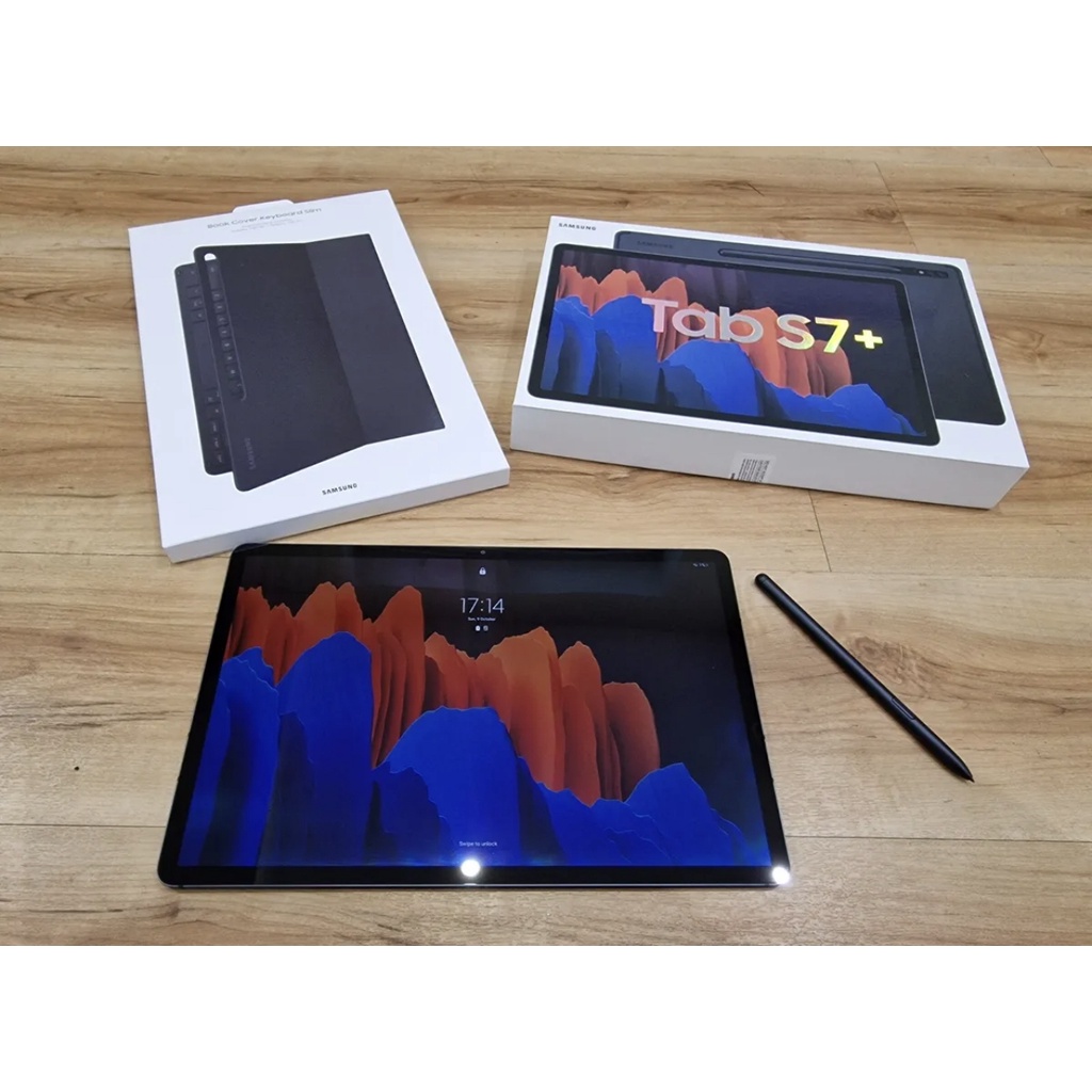 Samsung Galaxy Tab S7+ plus 128GB & Keyboard Cover Case bundle