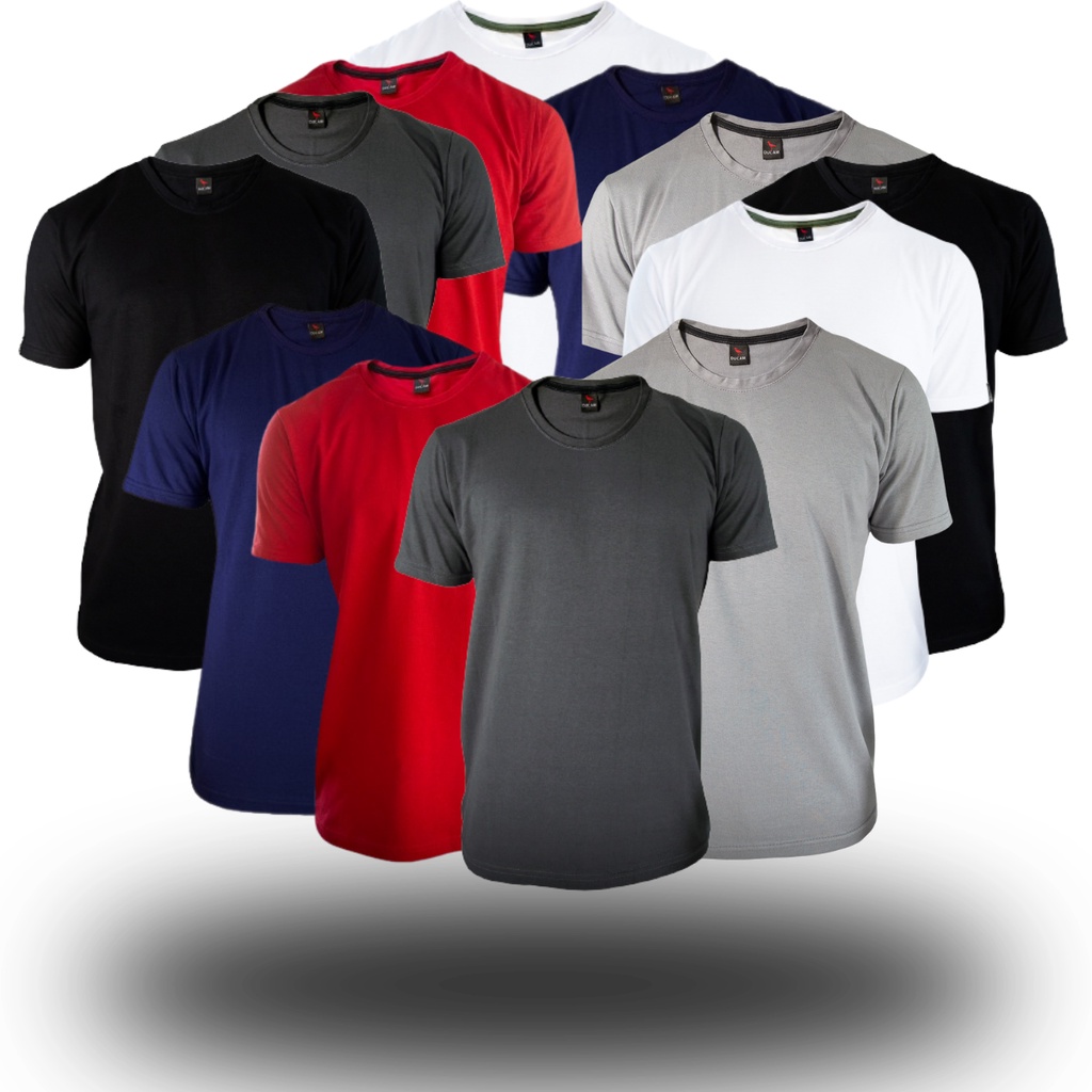 Kit 10 Camisetas Básicas Masculinas Treino Academia Blusa Camisa Lisas ...