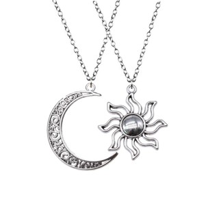 kit colar sol e ou lua bff casal namoro amizade com cordão ou corrente