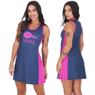 Vestido de Tennis & Beach Tennis Acompanha Short com Bolsos