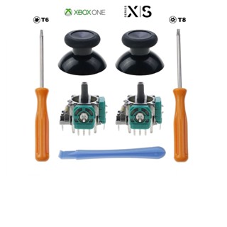 2 Conjuntos Botões Analógicos e Sensores Para Xbox One e Series X e S Mais 2 Chaves T8/T6