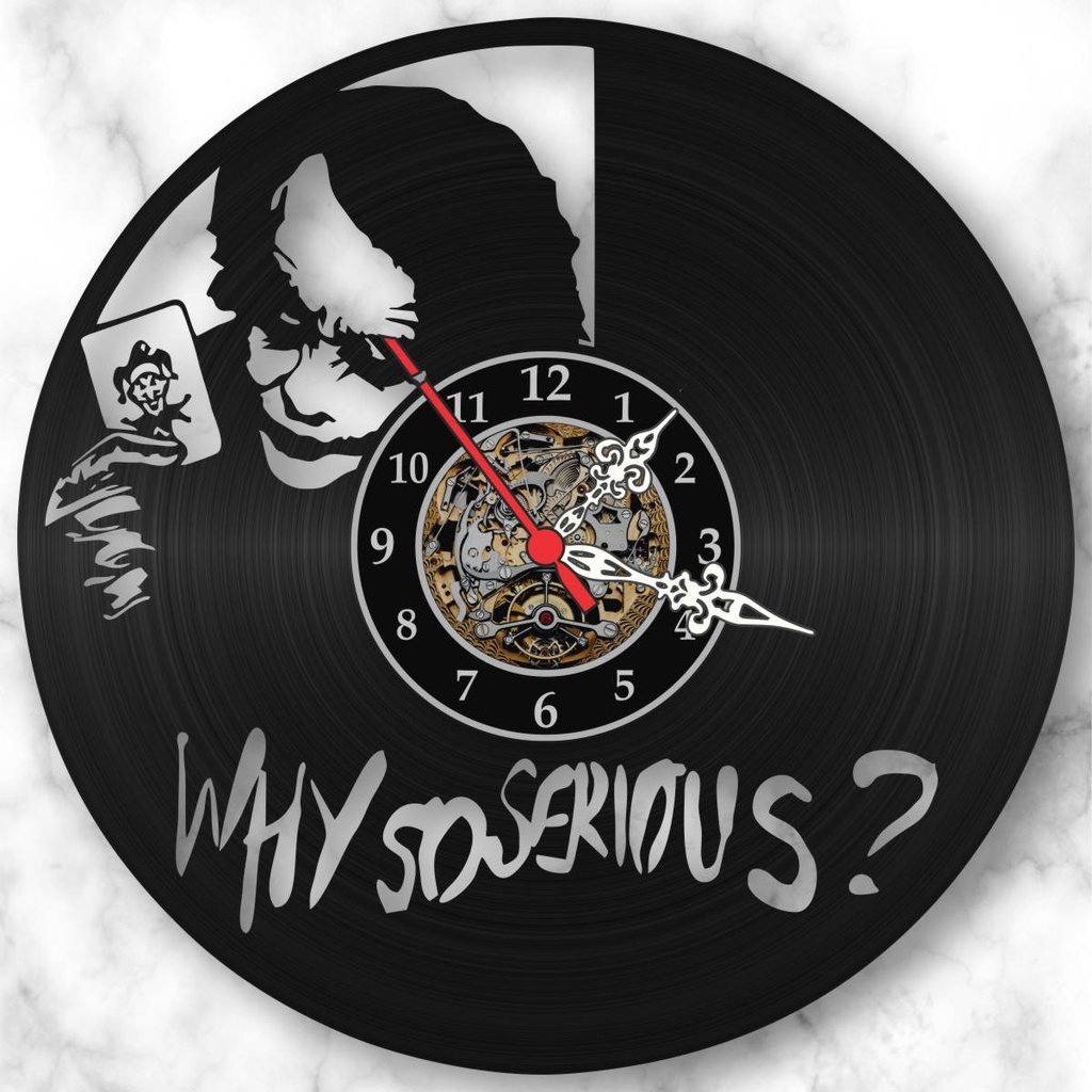Relogio Parede Coringa Joker Why So Serious Disco Vinil
