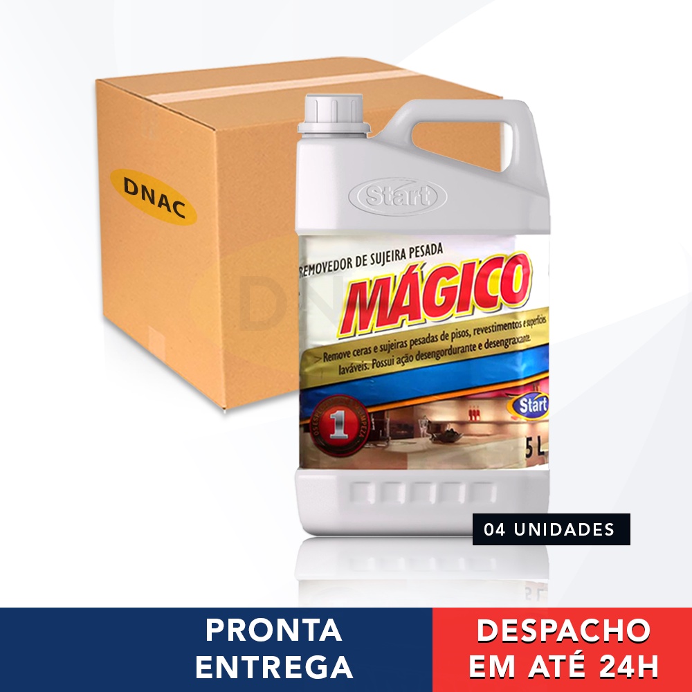 Kit 4 Removedor Ceras De Piso E Para Limpeza Pesada Mágico Galão Com 5 Litros - Start