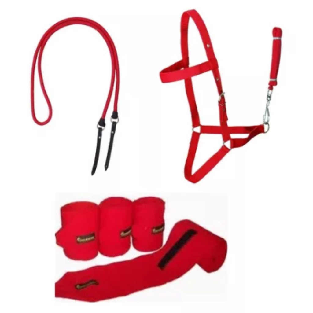 Kit De Cabresto Rédea Faixas/liga Para Cavalo