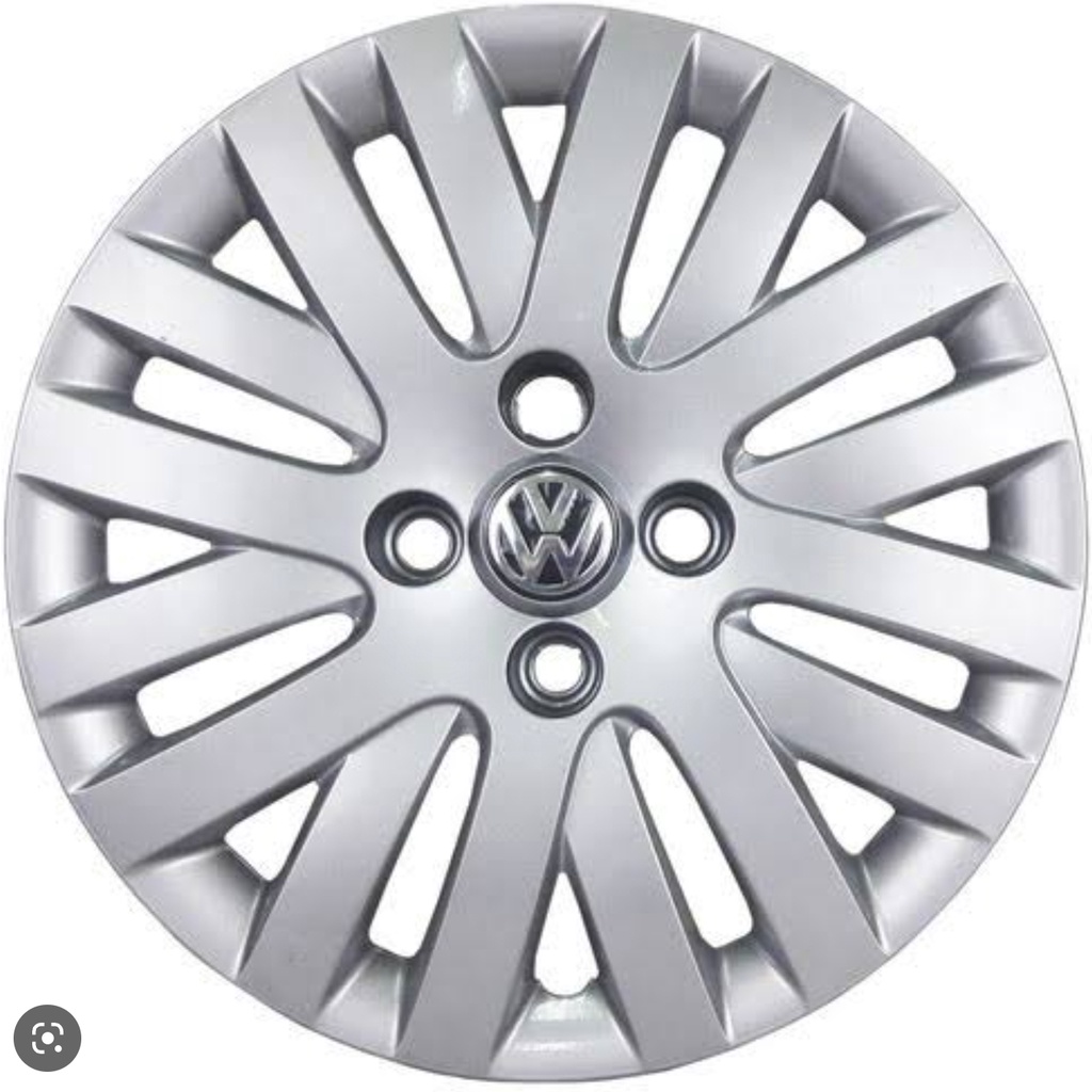 CALOTA ARO 14 MODELO GOL TREND G5 VOYAGE/ SAVEIRO 09/11 APLICACAO LINHA VW /12 SAVEIRO TODAS PRATA FIXACAO POR PARAFUSO GRID