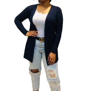 Cardigan Kimono Liso EDM Casual Manga Longa Básico