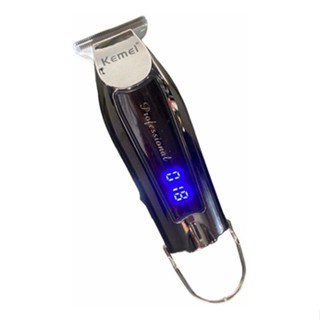 Máquina De Acabamento cortar cabelo pezinho Barbearia Profissional com display lcd Kemei 9164