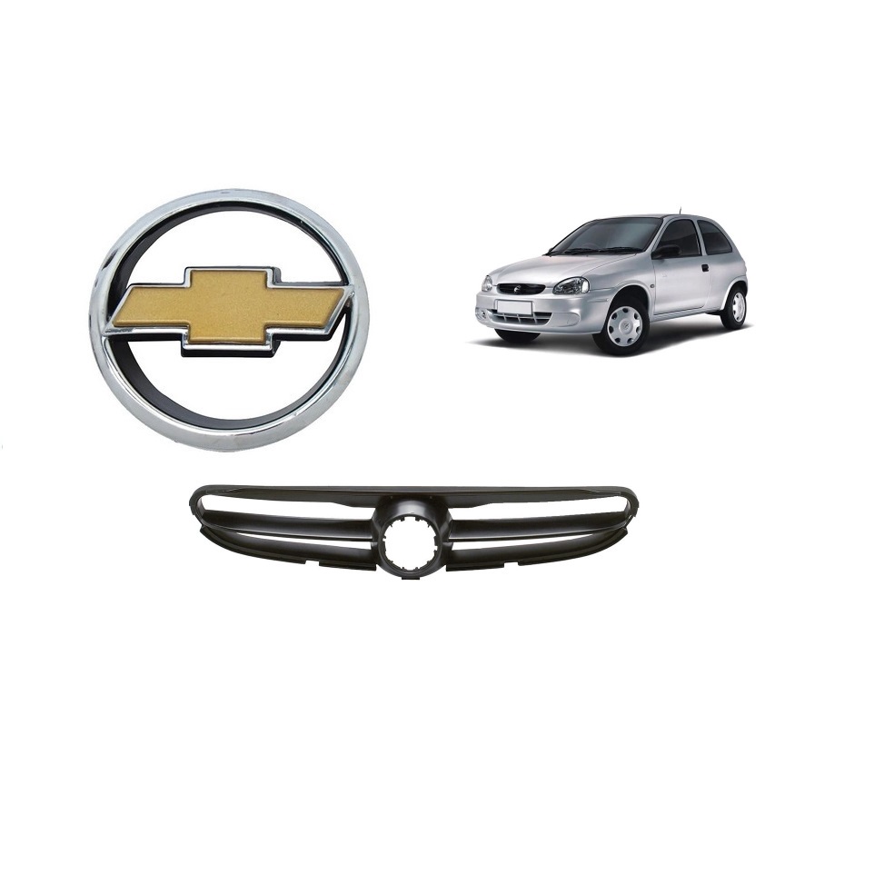 Kit Grade Corsa Classic Life + Emblema Gravata Dourado 2001 2002 2003 2004 2005 2006 Copinho 12005 em Oferta na Shopee