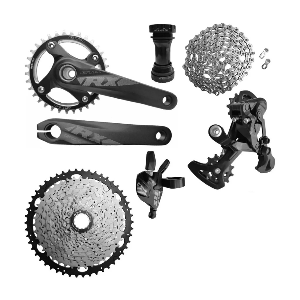 Kit Grupo Bicicleta Mtb Gta 12v Bike Transmissão K7 11/50 1x12v Ciclismo