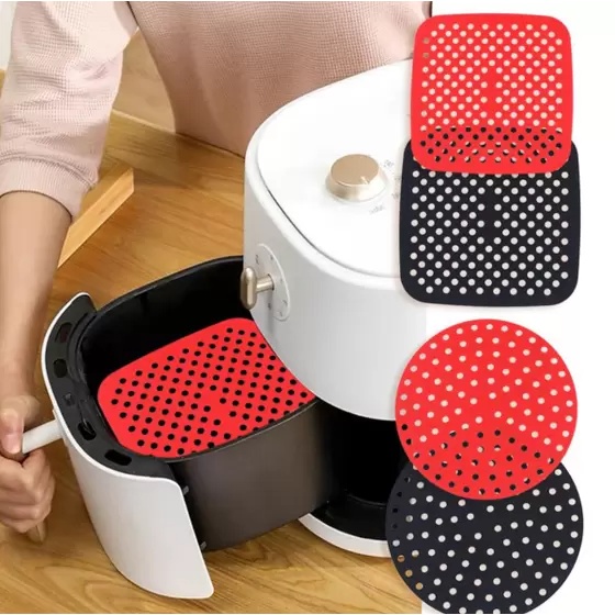 Tapete Protetor Silicone Para Air Fryer Fritadeira Universal Não Gruda - Redondo Ou Quadrado em Oferta na Shopee