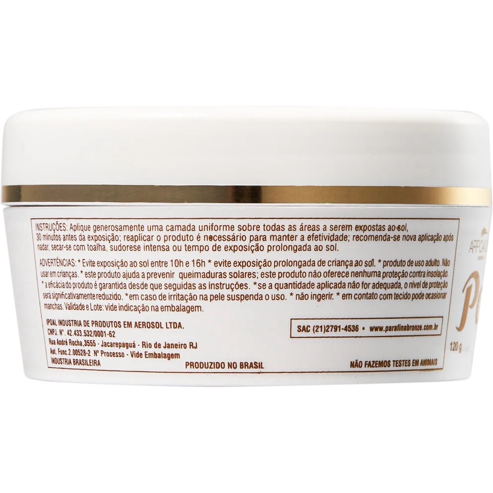 Parafina Bronze FPS 8 Arpoador Creme Bronzeador 120g — imagem 2 de 2