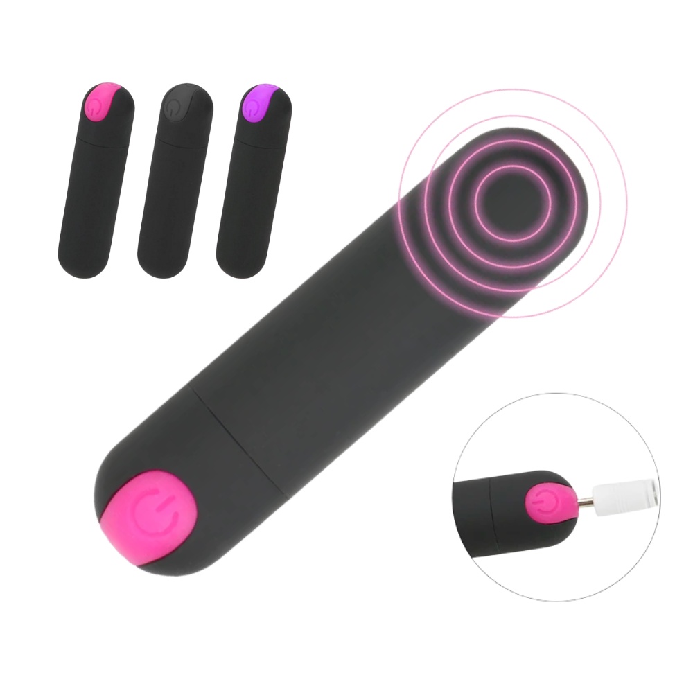 Vibrador Feminino Recarregável Bullet Com 10 Modos de Vibração em Oferta na Shopee