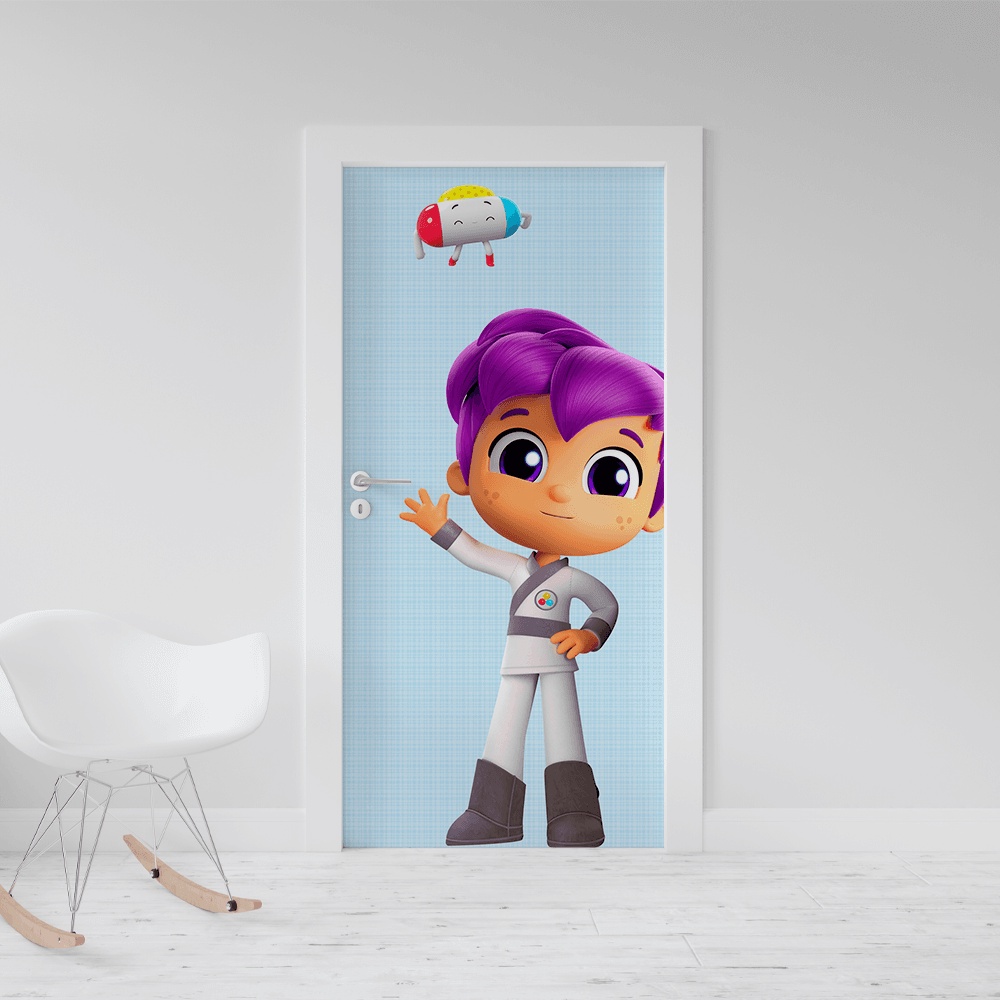 Adesivo Decorativo de Porta Vera e o Reino Arco-íris 2