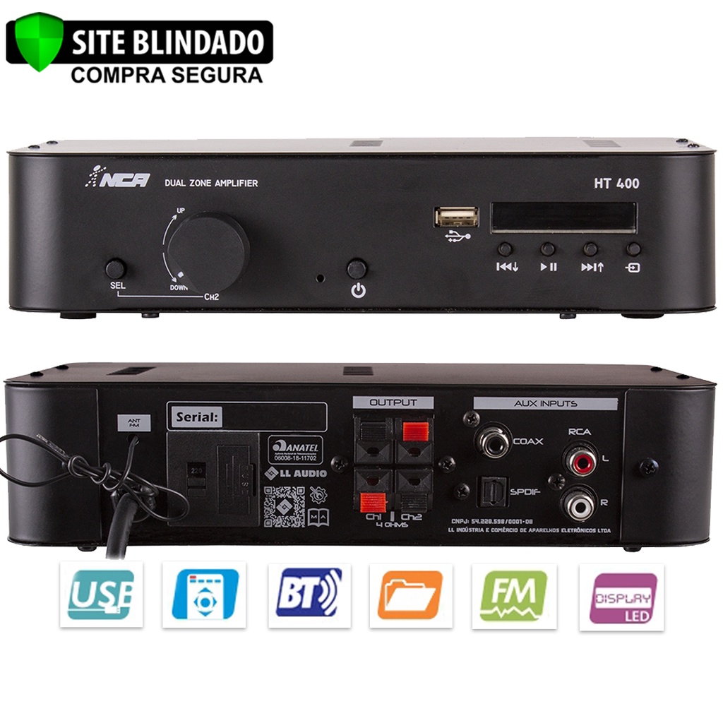 Amplificador De Som Ambiente Ht 400 Nca