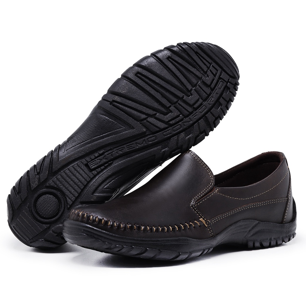 Sapatilhas Masculinas Couro legítimo Mocassim Casual Verão Moda