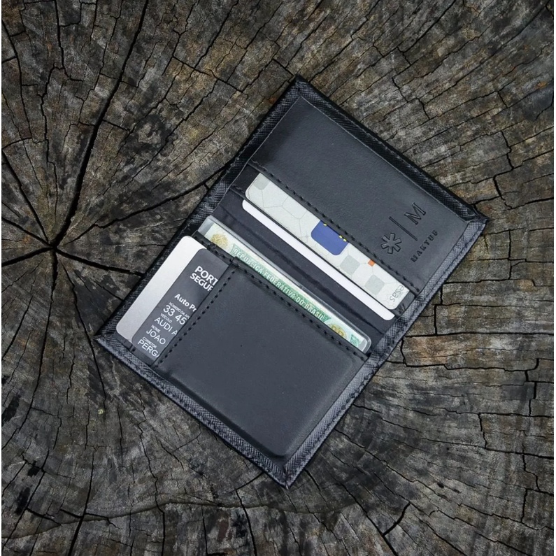 Carteira Masculina Preta Slim Maktub modelo Africa Em Couro Para Cartão CNH dinheiro em Oferta na Shopee