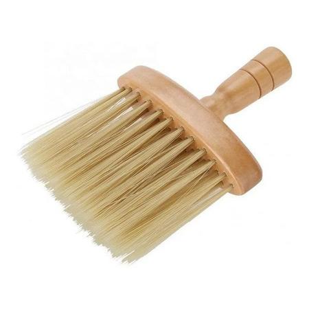 Espanador Vassoura Feito Em Madeira para Barbearia Barbeiro Remover Resto de Pelos de Cabelo