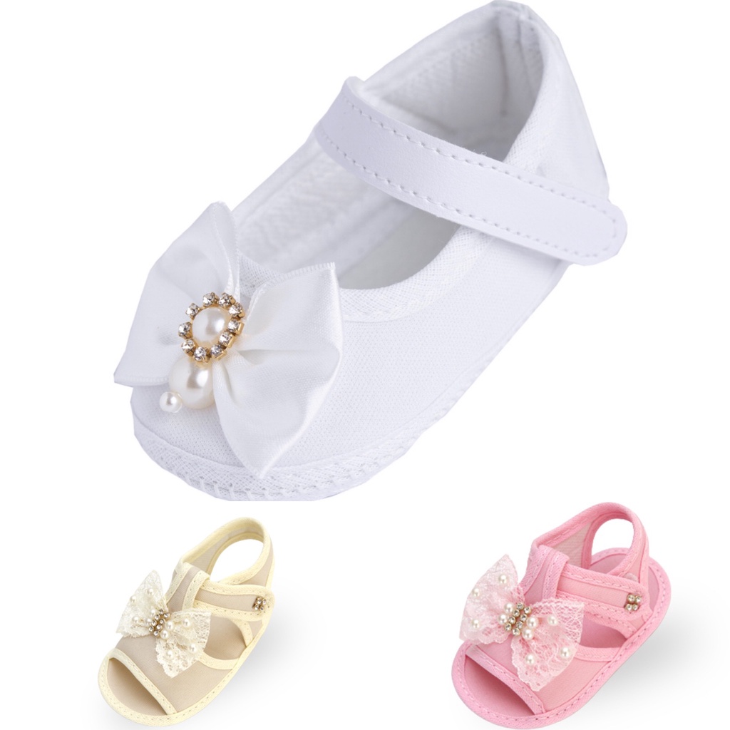 Sapatinho Bebê Kit C/3 pares Recém Nascida Menina Casual/ Festa