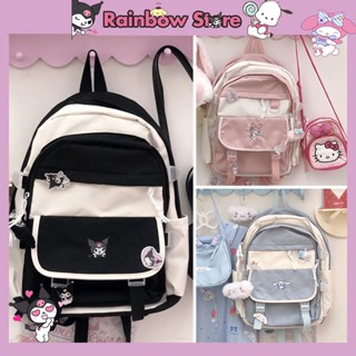 Nova Mochila Fofa Hello Kitty Junior Estudante Do Ensino Médio Zíper Bolsa Escola Grande Capacidade Melody Desenho De Viagem