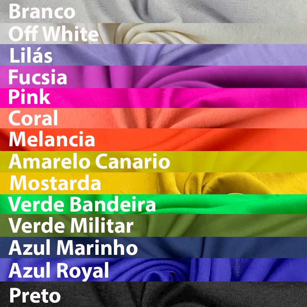 Tecido Viscose Cores Lisas - 1 METRO em Oferta na Shopee
