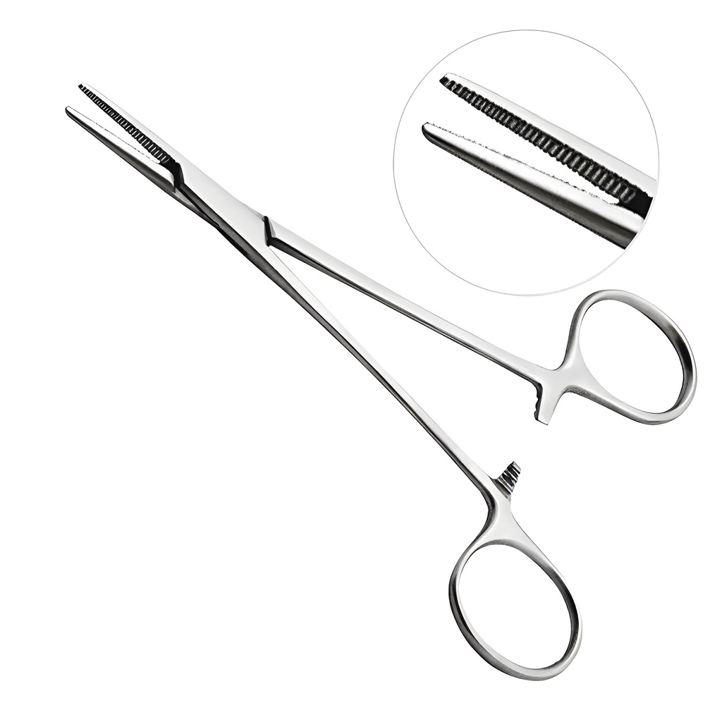 Pinça Kelly Reta ou curva P/ Body Piercing Piercer em Aço 316L Cirurgico