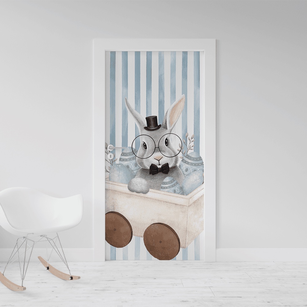 Adesivo Decorativo De Porta Coelho 1