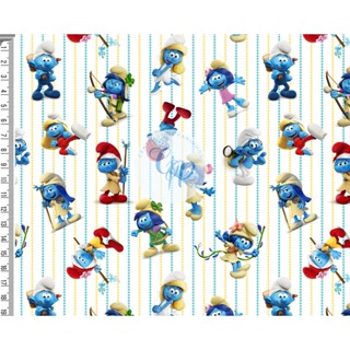 Tecido tricoline, microfibra ou gabardine - Smurf - Bolinhas - 0.50CM