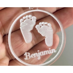 Chaveiros Personalizados no Acrílico Espelhado Urso Nuvem Pézinho com Nome MDF Lembrancinha Chá de bebê