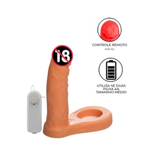 Consolo Dildo Anel Dupla Penetracao Companheiro Com Vibrador Peniano Plug Sexshop