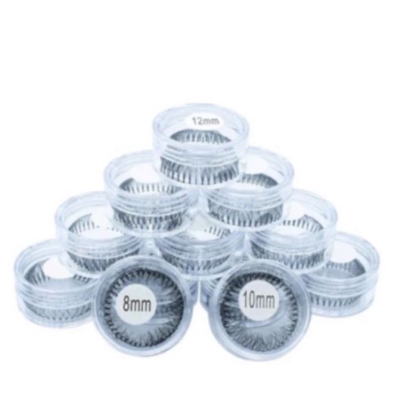 Cílios Em Tufo Potinho Tufinhos Para Alongamento 8mm, 10mm, 12mm, 14mm