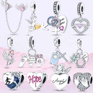 100 % Prata 925 Sterling Pingente De Três Peças Com Pérolas De Encanto De Pés Bonitos Encaixam Pulseiras Originais Para Fazer Jóias De Bricolage