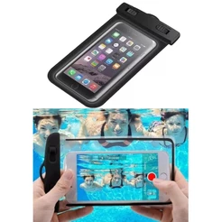 Capa De Celular Impermeável Proteção Mergulho Chuva Piscina Cor Preta G76 10202