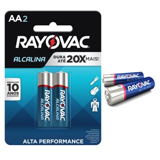 Pilhas Pequena AA alcalina longa duração cartela com 2 pilhas - Rayovac