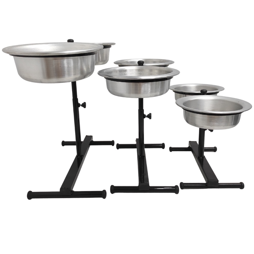 Comedouro Bebedouro Duplo Alumínio Ajustável Regulável Cachorro Elevado Postura em Oferta na Shopee