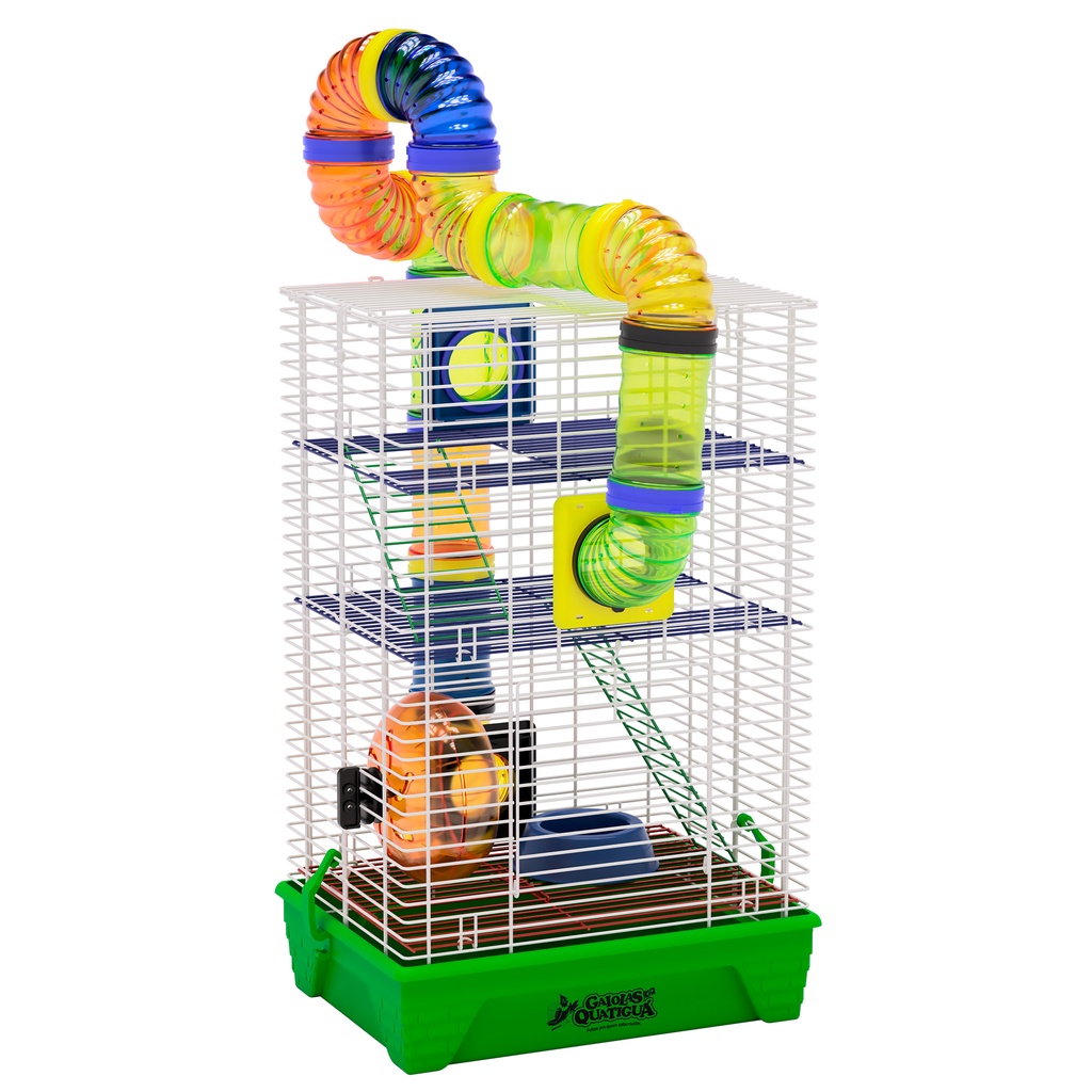 Gaiola Hamster Playground 3 Andares com Tubos Quatiguá