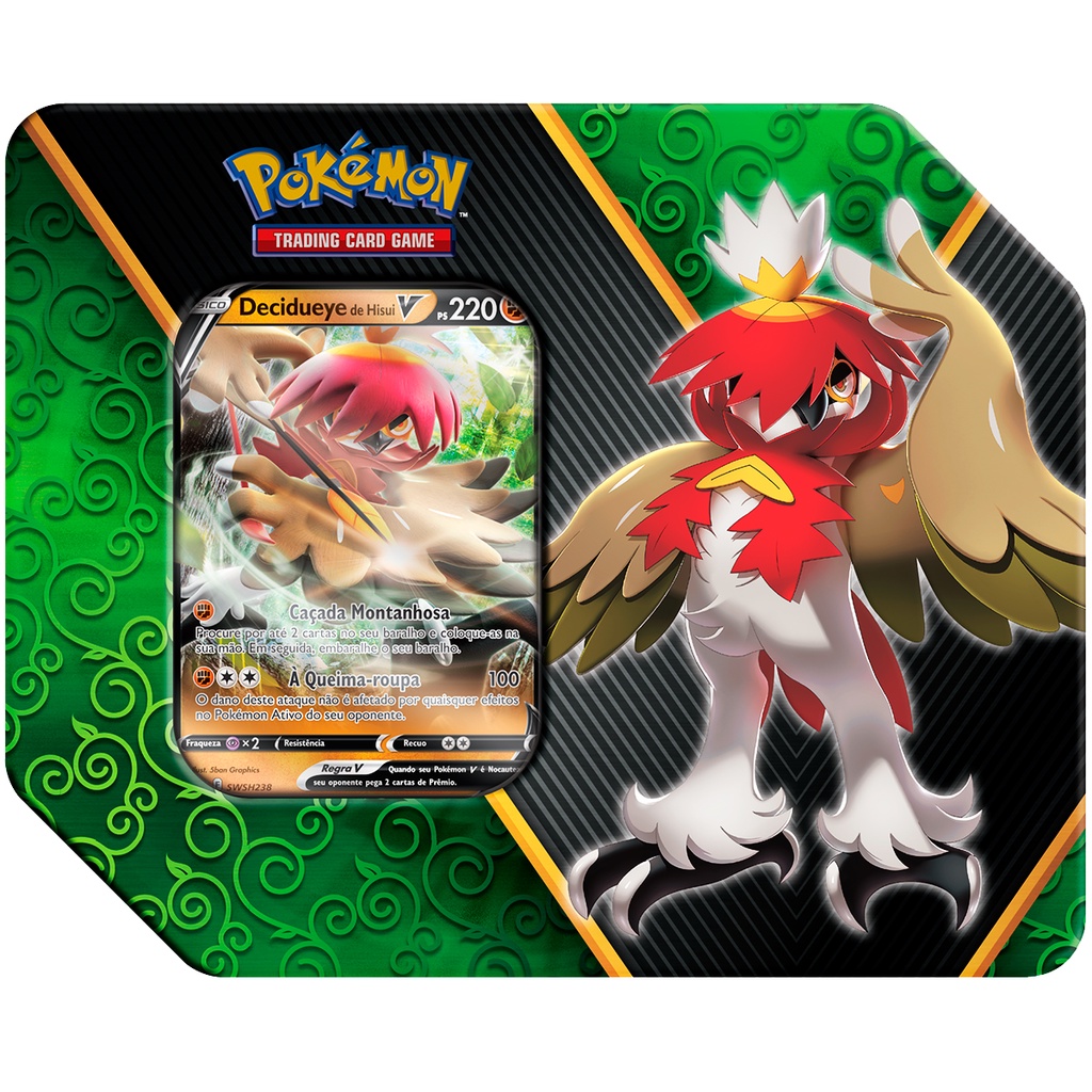 Lata Pokemon Poderes Divergentes Carta Decidueye V Booster