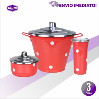 Kit De Pia Organizador de Cozinha SALMÃO Em Alumínio  Polido - POÁ - Louça Lixo Sabão Detergente