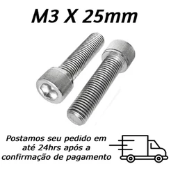 Parafuso Allen Cabeça Cilíndrica M3 X 25 Inox