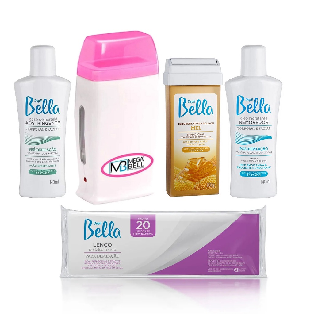 Kit Depilol Aparelho Depilador Elétrico Depilação Cera Quente a em Oferta na Shopee
