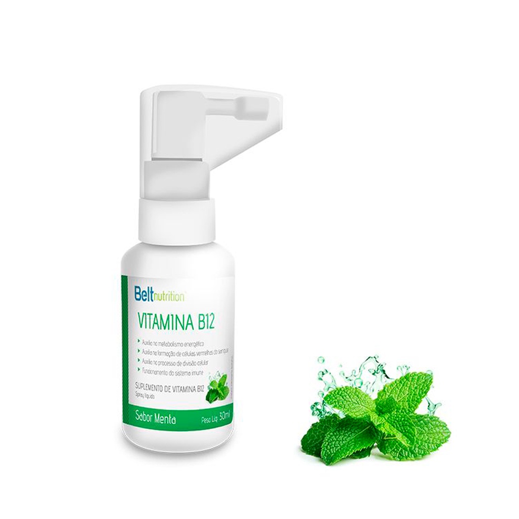 Vitamina B12 Spray - 30ml - sabor Menta - Belt Nutrition…