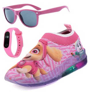 Tenis Led Menina Calce Facil Patrulha Canina Skye Feminino + Acessorios Luizza em Oferta na Shopee