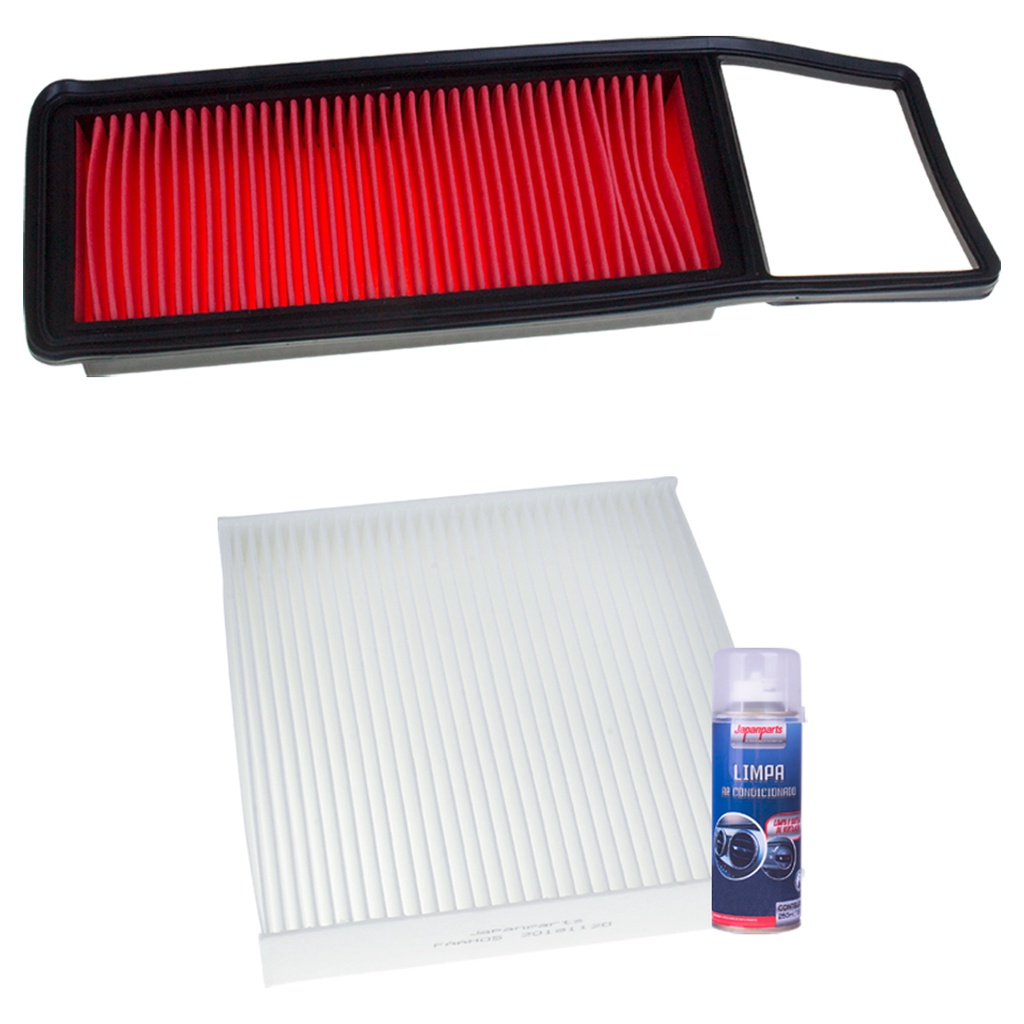 Filtro Ar Motor + Ar Condicionado Honda Fit 1.4 2003 A 2008 + higienizador