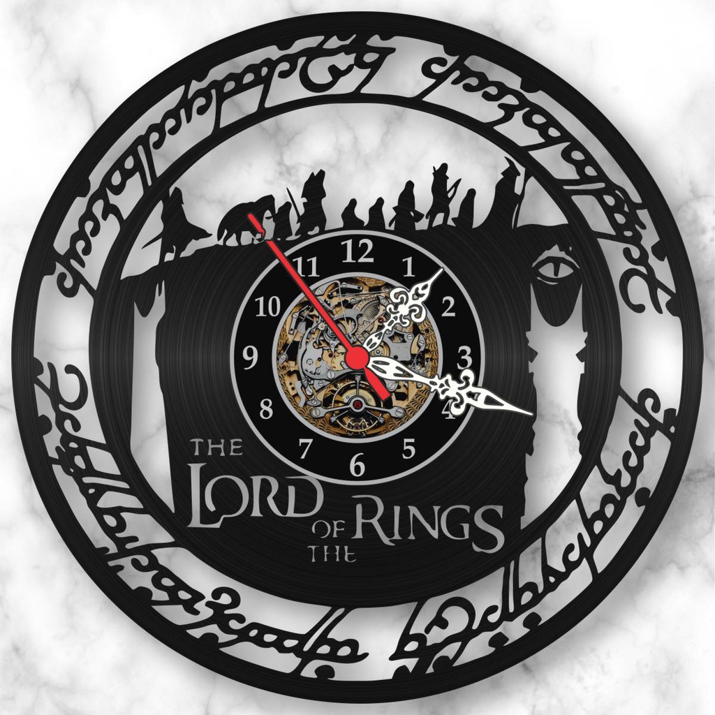 Relogio Parede Lotr Senhor Dos Aneis LOTR Disco Vinil Sabiarte Presente Criativo Ideal Pai Filho