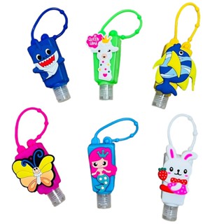 Frasco Porta Álcool Gel / Frasco Chaveiro para Mochila em Silicone