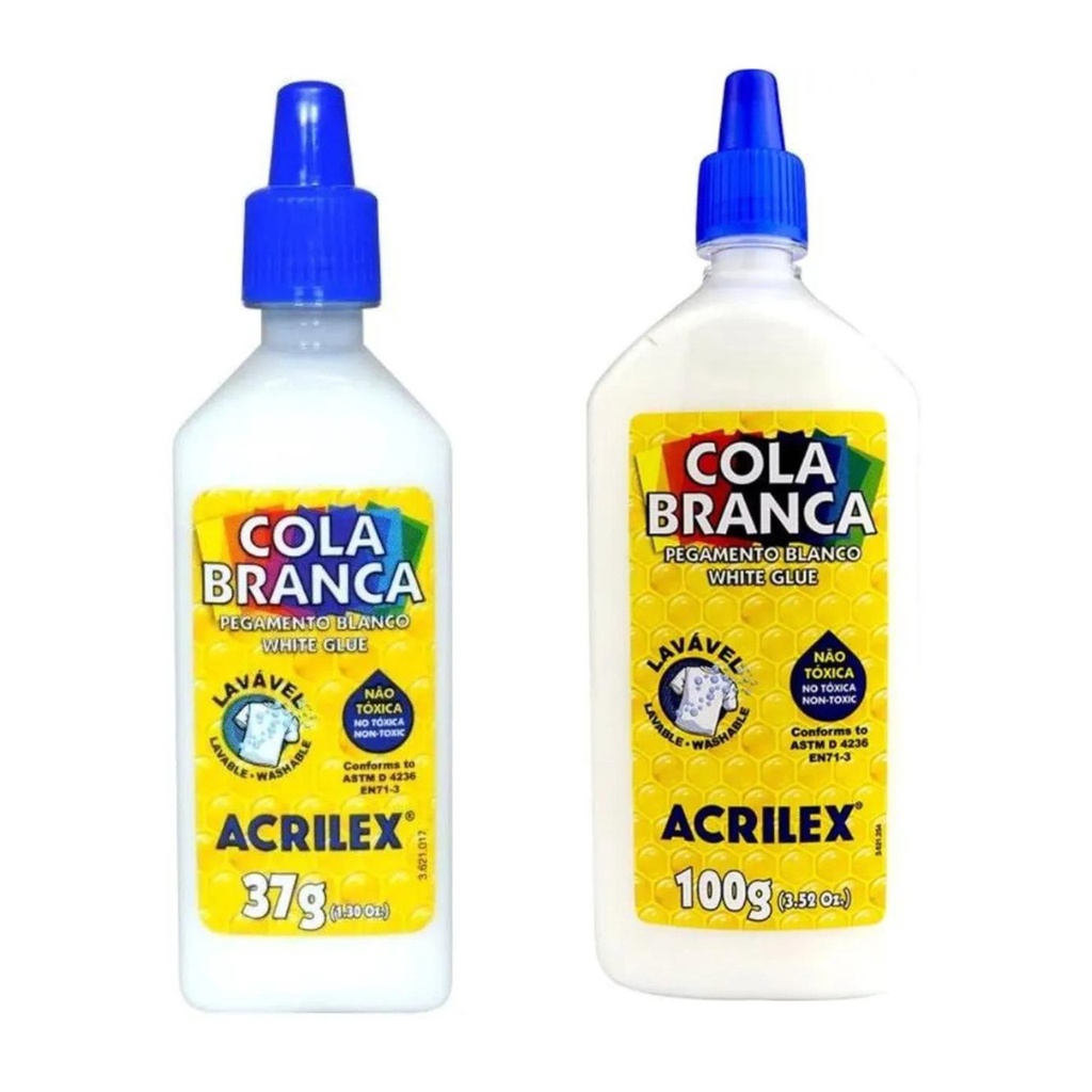Cola Branca Líquida ( 37g 100g 250 e 500g) - Acrilex | Material Escolar