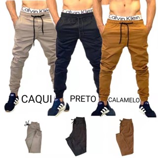 calsa masculinas jeans sarja jogger elastico punho y lycra