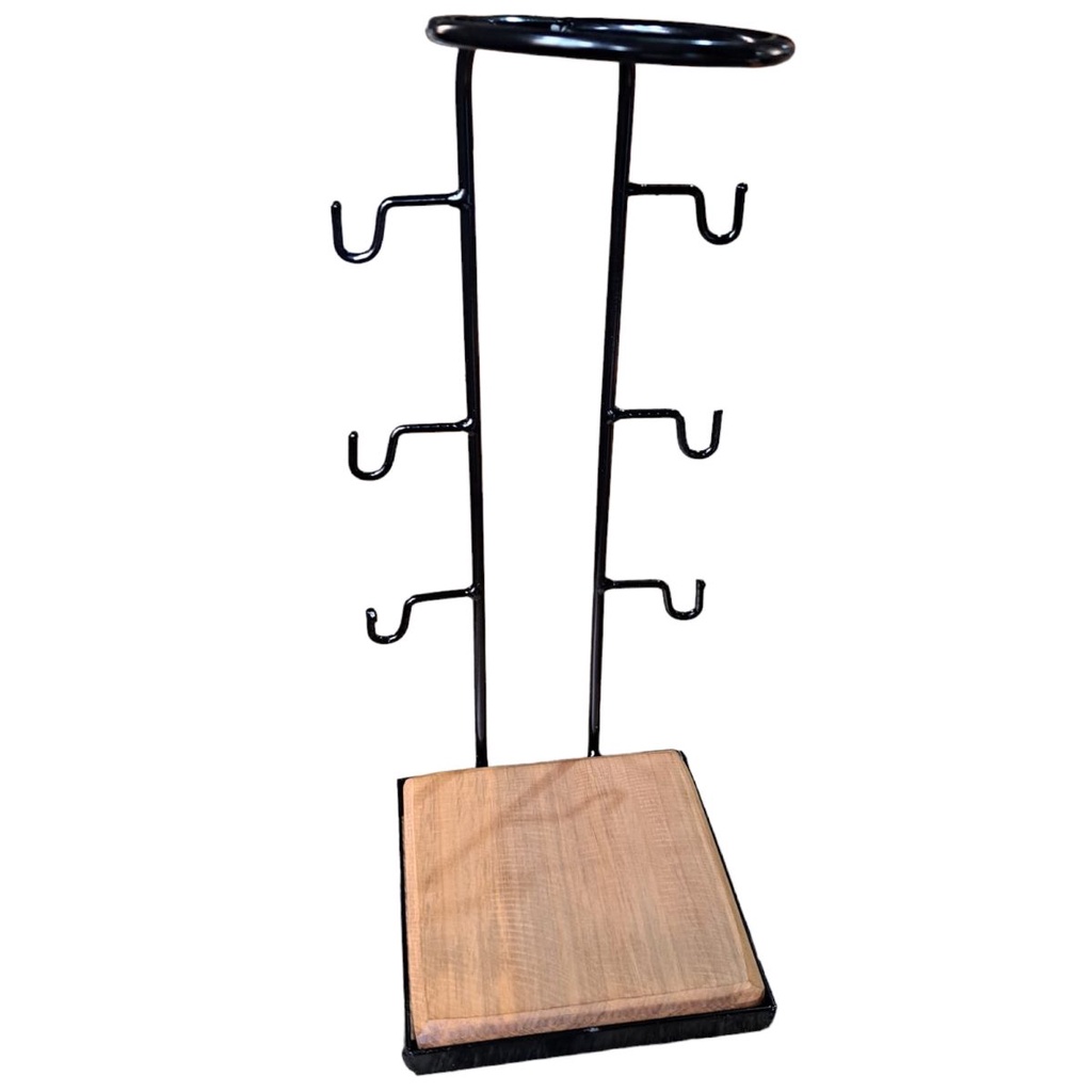 Mancebo De Café Rustico / Suporte Para Coador De Café Em Ferro E Madeira em Oferta na Shopee