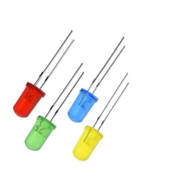 200 Peças - Led Difuso 5mm 4 Cores Vermelho / Verde / Azul/ Amarelo